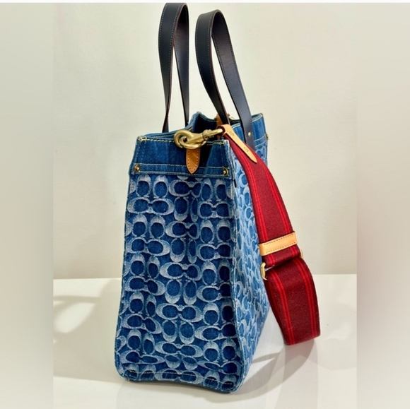 Coach Monogram Denim Tote - Picture 7 of 11